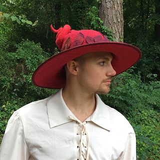 'Falling Leaves' Witch or Wizard Hat - Red