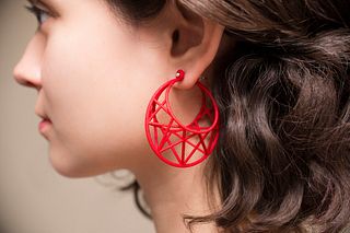 Star Cage Hoops - Red