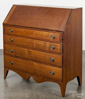 New England cherry slant front desk, ca. 1810, 42 1/2'' h., 40'' w.