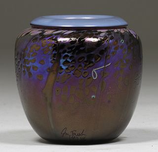 Contemporary Jon Bush Art Glass Vase 1992
