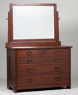 Charles Stickley Five-Drawer Dresser c1910