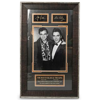 Johnny Cash & Elvis Presley Signature Plaque