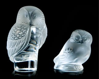 Two Lalique Owls: Shiver Owl & Nyctal Owl