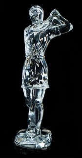 Waterford Crystal Woman Golfer Figurine Sculpture