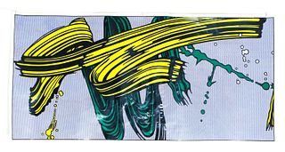 Roy Lichtenstein Yellow & Green Brushstrokes Large