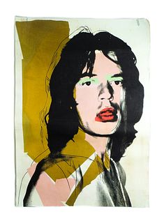 Andy Warhol, Mick Jagger, Lithograph Signed
