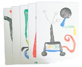Joan Miro, 5 Color Prints A Toute Epreuve