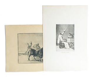 Francisco Goya y Lucientes Two Lithographic Prints