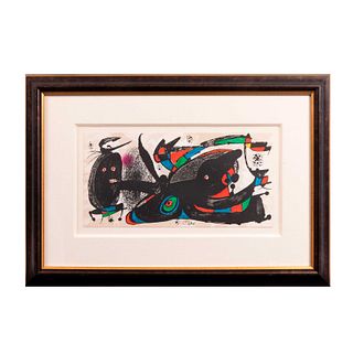 Joan Miró. Inglaterra, De la serie Miró Escultor No. 3 1974-1975. Firmada en plancha. Litografía sin número de tiraje.