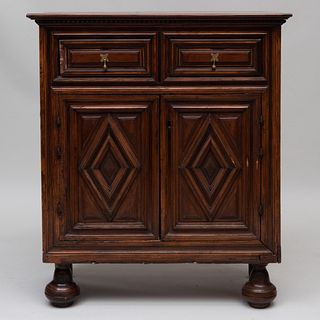 Continental Baroque Walnut Side Cabinet, Possibly Northern Italy