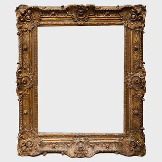 Large Louis XV Style Giltwood and Composition Frame