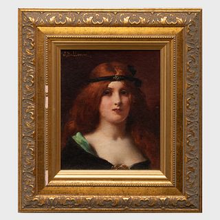 Jules Ballavoine (c. 1855 - 1901): Portrait of a Young Lady