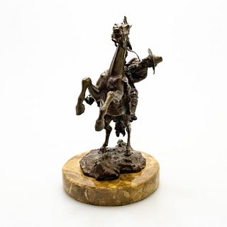 Bronze Sculpture, Bronco Buster Cowboy Horseman, Carl Kauba