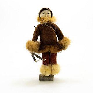 Eskimo Inuit Tribal Doll, Hunter, Artist Signed
