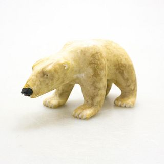 Inuit Tribal Soapstone/Regional Stone Figurine Sculpture, Polar Bear