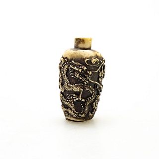 Chinese Vintage Snuff Bottle, Celestial Dragons