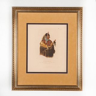 Framed Print, Mandeh-Pahchu A Young Mandan Indian