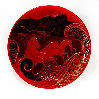 Doulton Burslem Artwares Flambe Qingdao Charger Plate Ba26