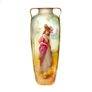 Doulton Burslem Luscian Ware Vase, The Squires Daughter