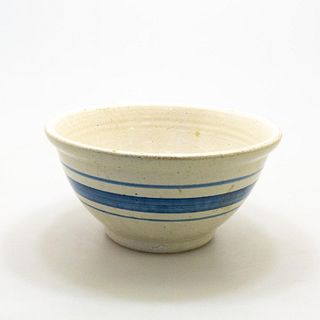 Banded Blue Stoneware Bowl