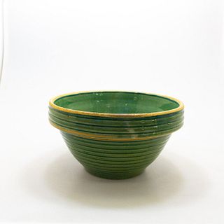 Green Stoneware Mixing Bowl