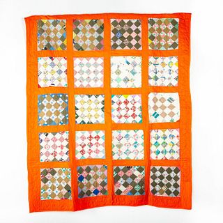 Hand Sewn Postage Stamp Quilt