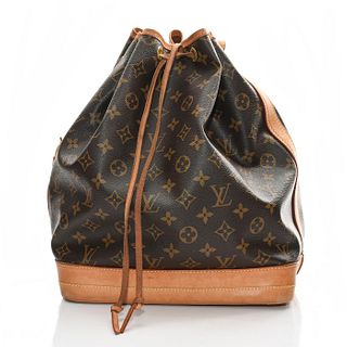 Louis Vuitton Noe Monogrammed Leather Bucket Bag