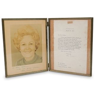 Signed Pat Nixon Photograph and Letter