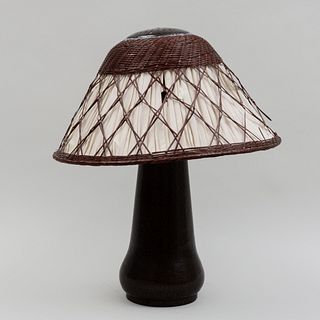 Gustav Stickley (1858-1942): Hammered Copper Table Lamp