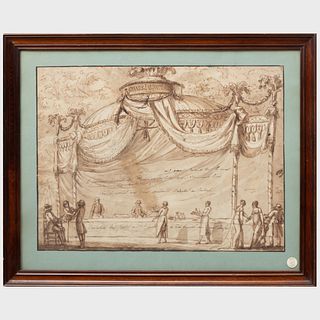 Claude Louis Desrais (1746-1816): Un banquet dans les jardins de Tivoli