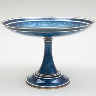 French Silver-Gilt and Blue Enamel Tazza
