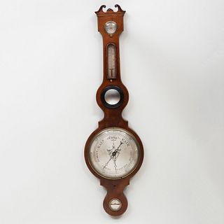 George III Inlaid Mahogany Barometer