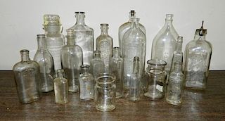 Miscellaneous - 20 clear bottles