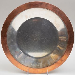 Georg Jensen Copper and Silver Plate Salver