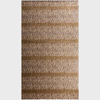 Striped Leopard Pattern Carpet Remnant