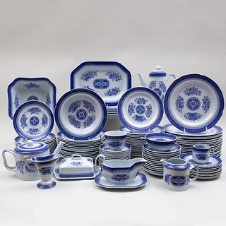Spode Blue and White Ironstone Dinner Service in the 'Fitzhugh Blue' Pattern