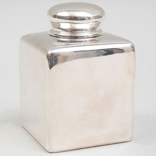 Russian Silver Tea Caddy and Cover