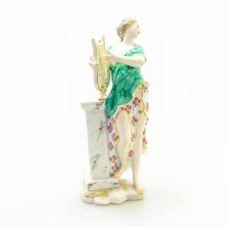 Derby Porcelain Figurine, Musical Maiden with Hand Harp