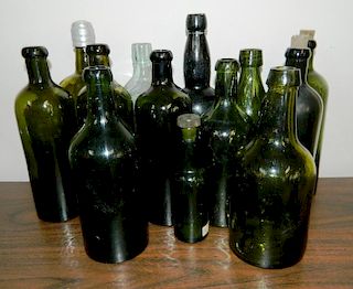 13 Antique bottles