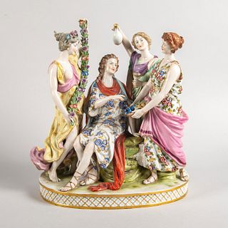 Sitzendorf Figural Group of Four Women