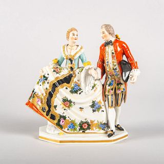 Vintage Sitzendorf Porcelain Couple Figurine