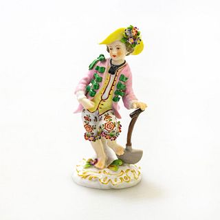 Volkstedt Porcelain Mini Figurine, Lad with Shovel