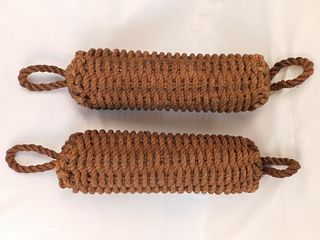 PAIR WOVEN ROPE SHIP BUMPERS