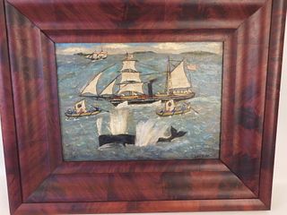 WHALING IN SOUTH SEAS PAINTING BY JOY 