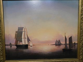 BRIAN COOLE PAINTING GLOUCESTER HARBOR