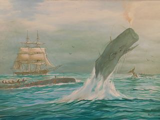 SILVA FERNANDES WHALING PAINTING 
