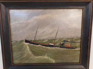 1885 PAINTING STEAMSHIP PAINTING