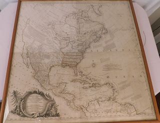 1761 MAP OF NORTH AMERICA BY ROCQUE 