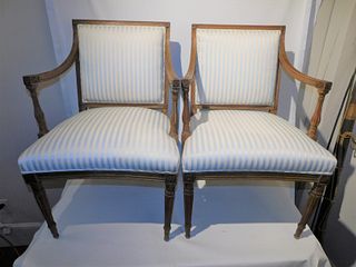PAIR FRENCH ARMCHAIRS