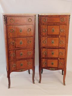 PAIR FRENCH LINGERIE CHESTS 